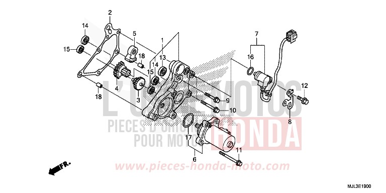 DEMULTIPLICATEUR de NC750X DCT SWORD SILVER METALLIC (NHA95) 2014